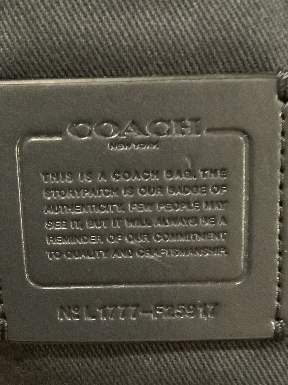 Coach Navy Heart-Print Tote with Gold and White Accents - Picture 3 of 7